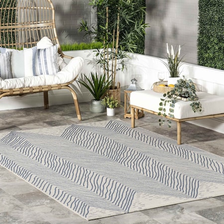 Nuloom Carina Chevron Waves Indoor/Outdoor Area Rug 3ft x 5ft OWDN22A-305